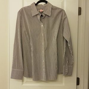 Women's button-up striped blouse